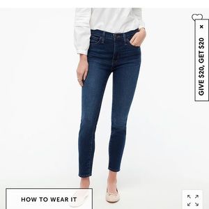 Women’s JCrew 9 inch mid-rise skinny jeans in signature stretch size 29